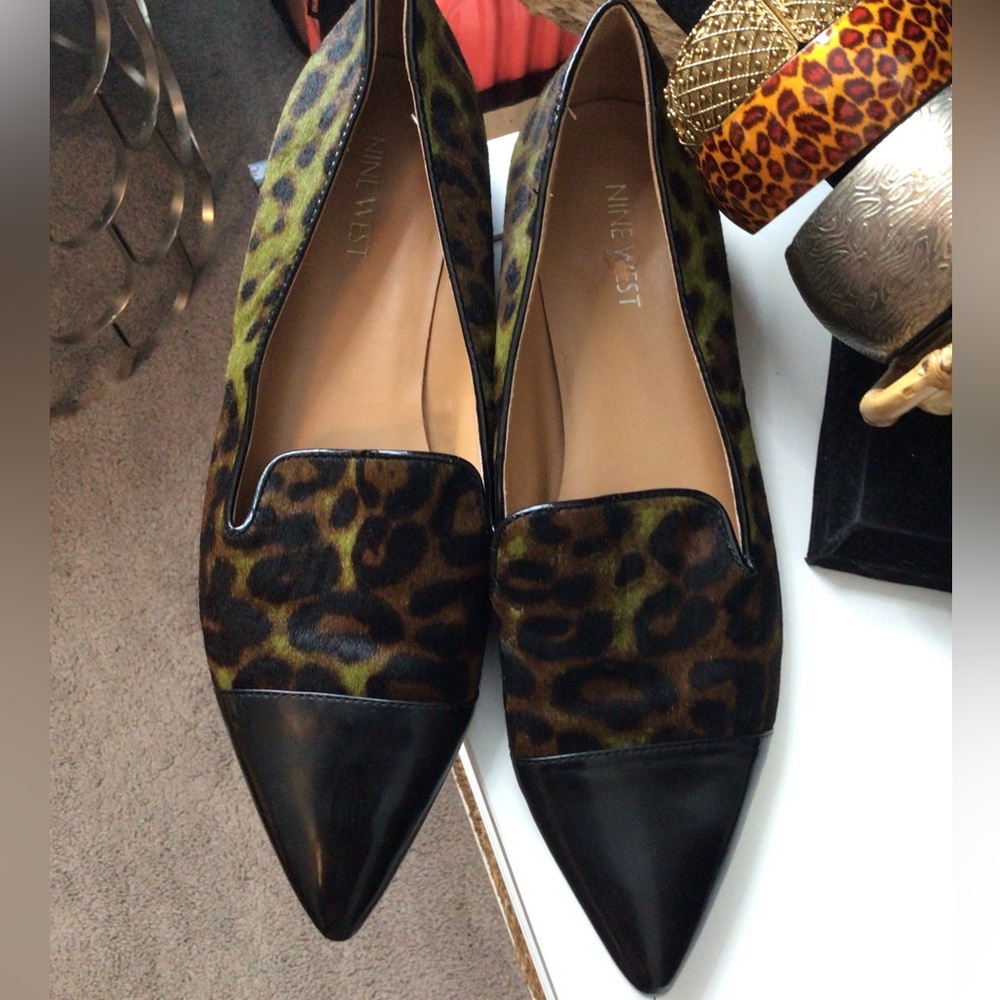Nine with leopard flats Disclosure Damaged Toe Tips